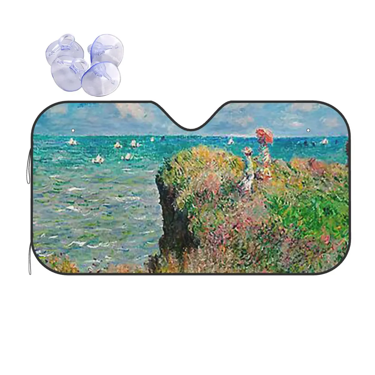 

1882-Клод Monet-Cliff Walk At Pourville солнцезащитный козырек лобовое стекло автомобиля переднее лобовое стекло солнцезащитный козырек аксессуары чехлы