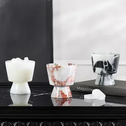Wabi-Sabi Style Marble Aromatherapy Cup Ornament, Bedroom, Dining Room, Tabletop Soft Decoration, Home Decor, Art Ornament