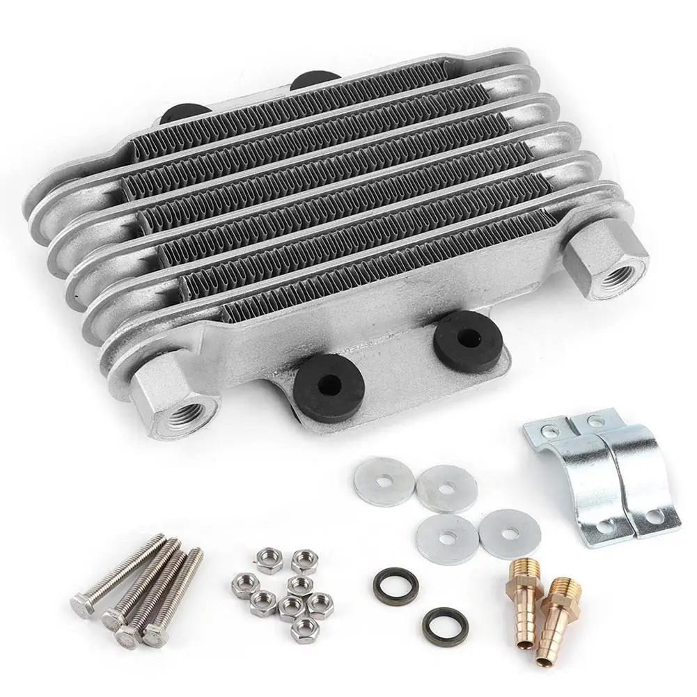 

Aluminum Alloy Engine Oil Cooler Kit 6 Row Durable Accessory for Motorcycles Dirt Bikes