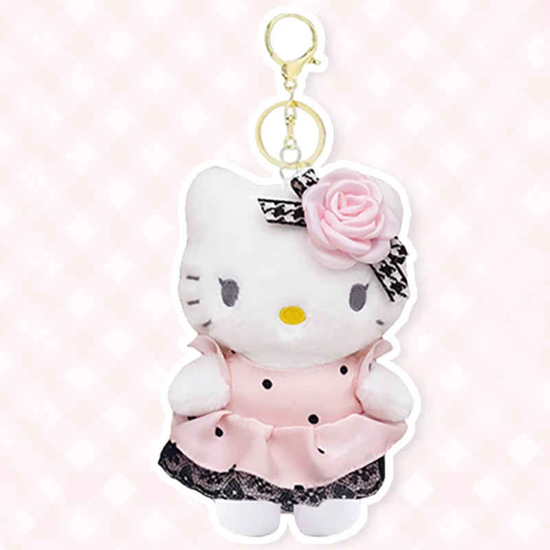 4-calowa Oryginalna Sanrio Hello Kitty Anime Pluszowa Zabawka Peluche Brelok Kawaii Urodziny Boże Narodzenie Prezent Lalka Dziewczynka