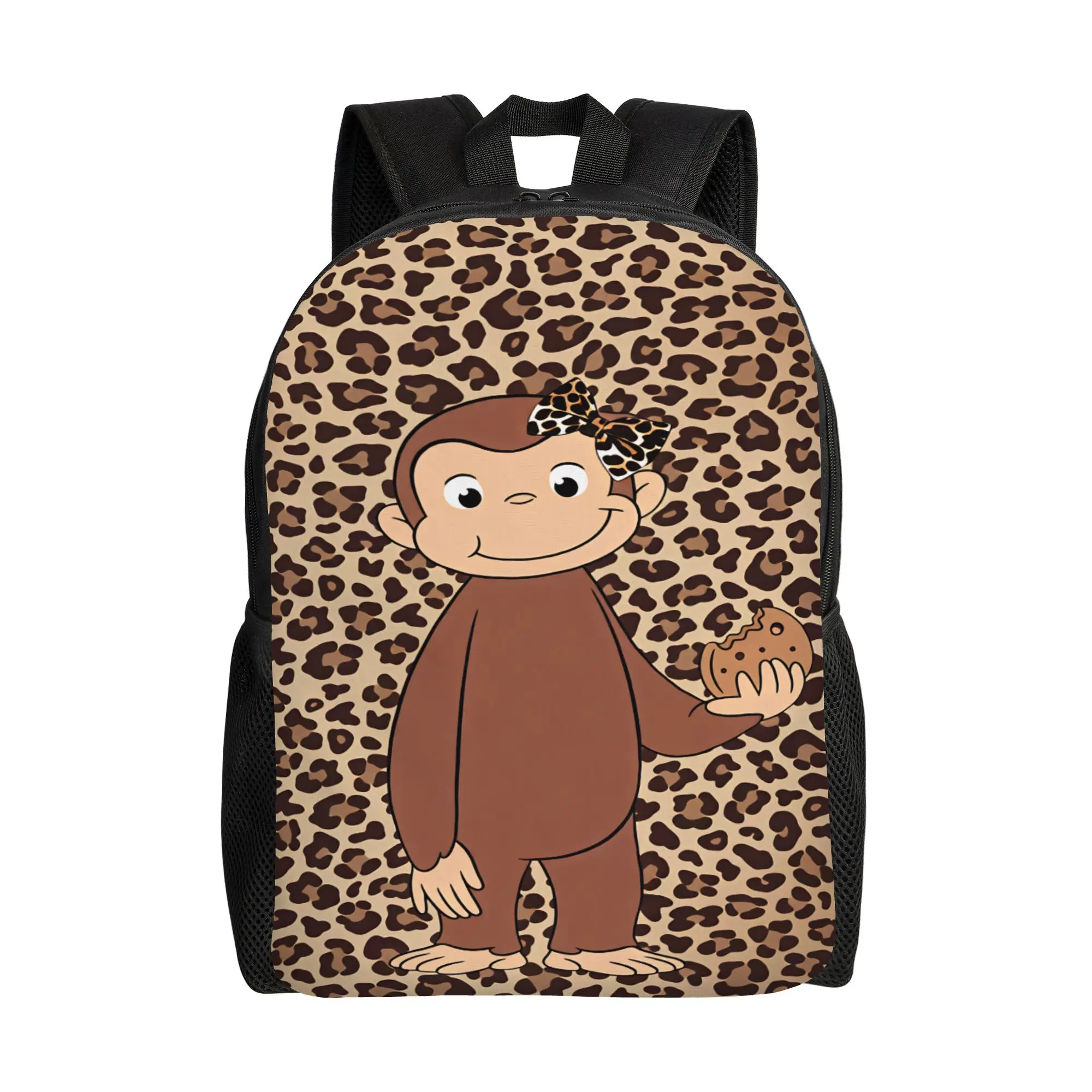 Curious George Monkey Backpack  Casual Backpacks Student Unisex University Large High School Bags Designer Rucksack
