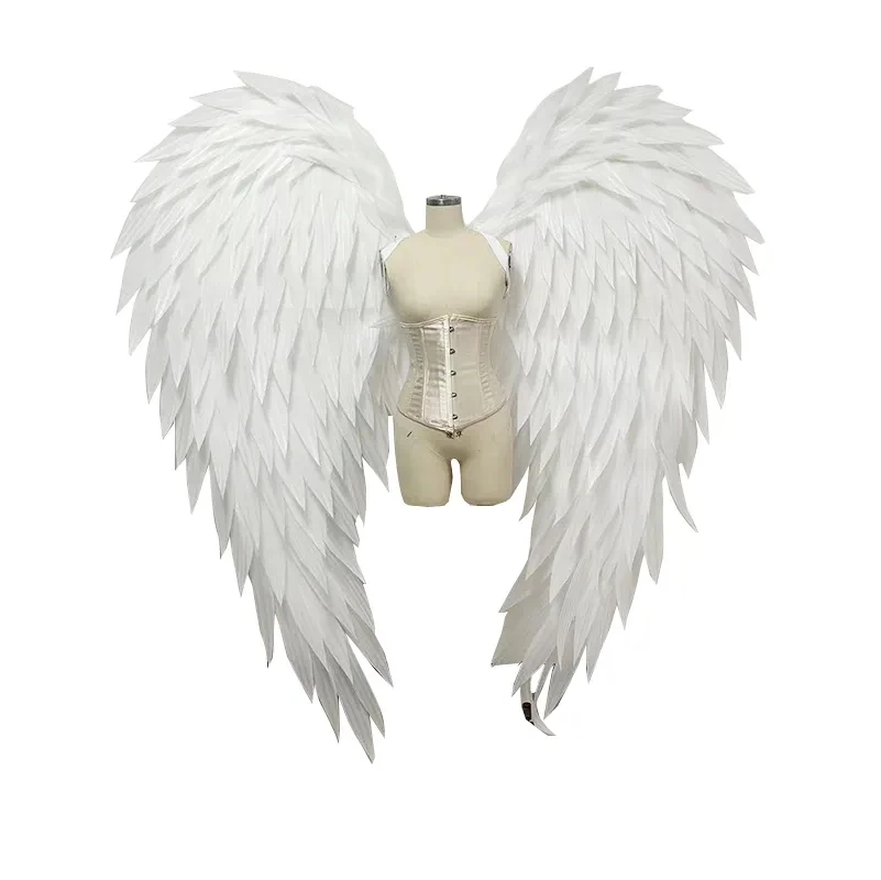 Large white angel wings festival cosplay party performance prop