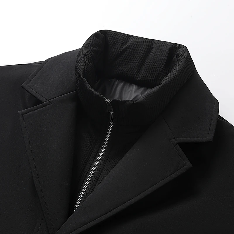 High Street Mid-Long Goose Down Windbreaker Jackets 2025 Winter Men's Warm Puffer Coats Outwear Thicken Padded Overcoat Clothing