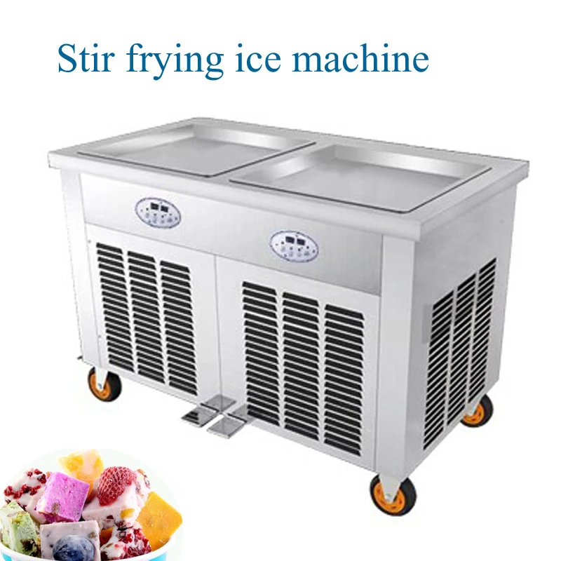 

Square Electric Stir Fry Ice Cream Rolled Maker/Fried Ice Cream Roll Machine/Frozen Yogurt Ice Pan Rolled