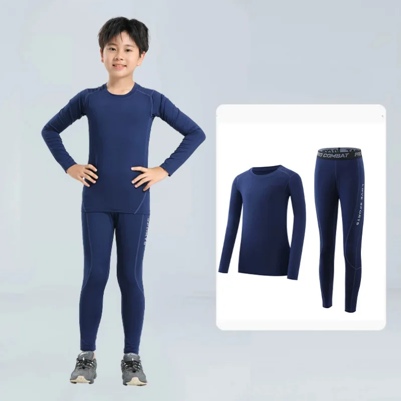 Children Kid Boy Girl Conmproression Skiing Underwear Set Fitness Ski Snowboarding Sport Running Hiking Exercise Jogging Suit 31 - view 6