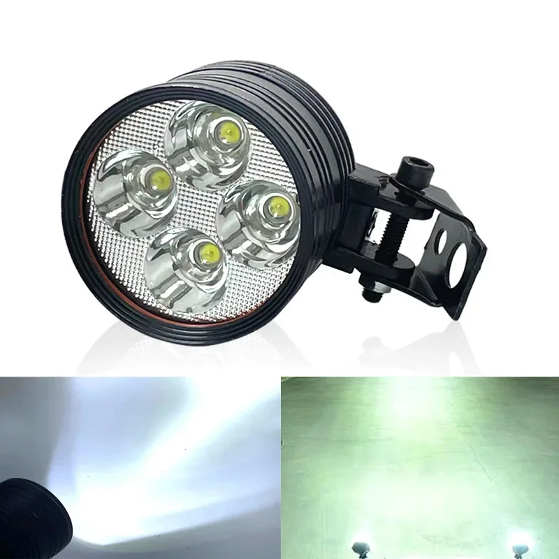 Motorcycle Spotlight Electric Car Lamp Four Beads Super Bright Led Headlight External Motorcycle Headlight Glare Spotlight