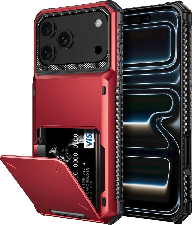 Hülle für iPhone 18 Pro Max 17 16 Pro Max 15 14 13 12, robuste Brieftaschenhülle mit verstecktem Klappschlitz, schützende harte Rückseite, Coque Fundas – Detail 10