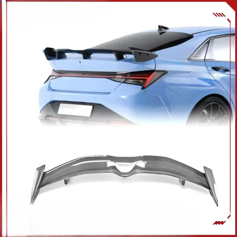 Suitable For Hyundai Elantra/Avante Carbon Fiber Retrofit NP Rear Spoiler Stationary Wind Tail