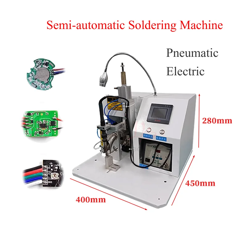 

Semi-auto Data Cable Soldering Machine ,Uniformity of Solder Joints Electric Pneumatic , Support Chinese and English Switching