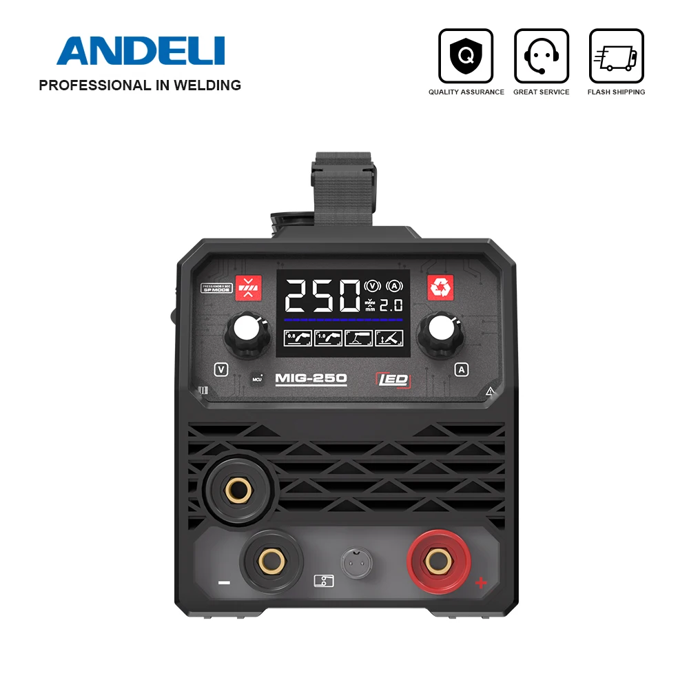 ANDELI 135A MIG Welder MIG/Lift Tig/Stick 3 in 1 IGBT Inverter Semi-automatic Welding Machine Portable Gasless Welders Household