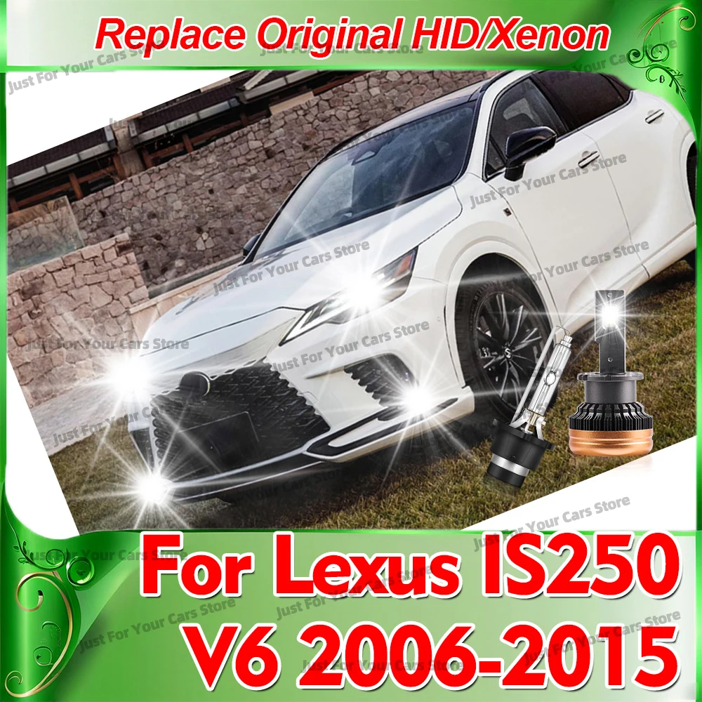 

2x LED/HID Xenon D4S D4 Headlights 6000K For Lexus IS250 V6 2006-2015 2007 2008 2009 2010 2011 2012 2013 2014 Auto HeadLamps 12V