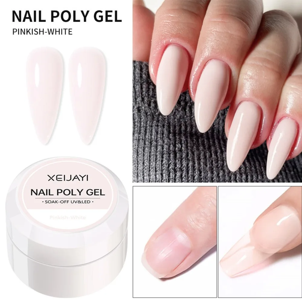 Fashion 15ml Extension Nail Gel Finger Nails Self Leveling Hard Gel Construction Gel Soak Off Jelly Nail Gel Nail Salons