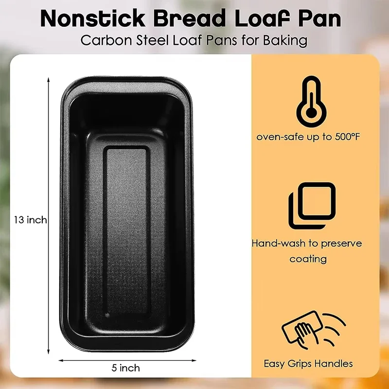 Nonstick Carbon Steel Bread Loaf Pan – Rectangle Bakeware 5
