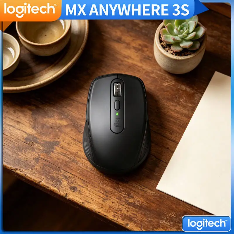Travel MX Anywhere 3S - 8K DPI, Hyper-Scroll, Multi-OS Support, USB-C Quick Charge for Cross-City Trip