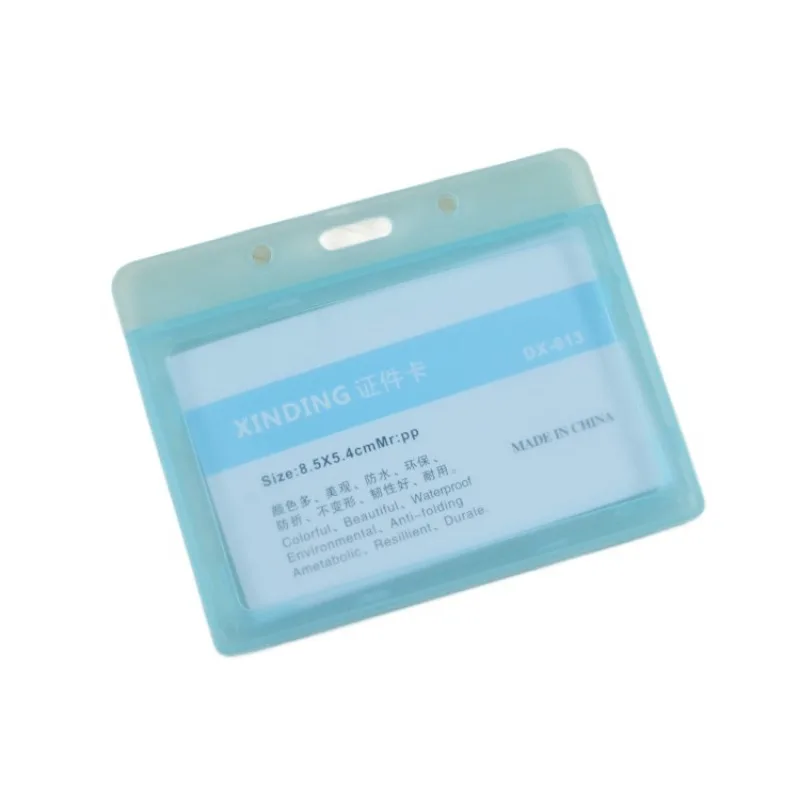 1pc Translucent Plastic Working Permit Case Sleeve Horizontal Vertical Chest ID Tag Pass Work Card Holder Cover Badge Holder