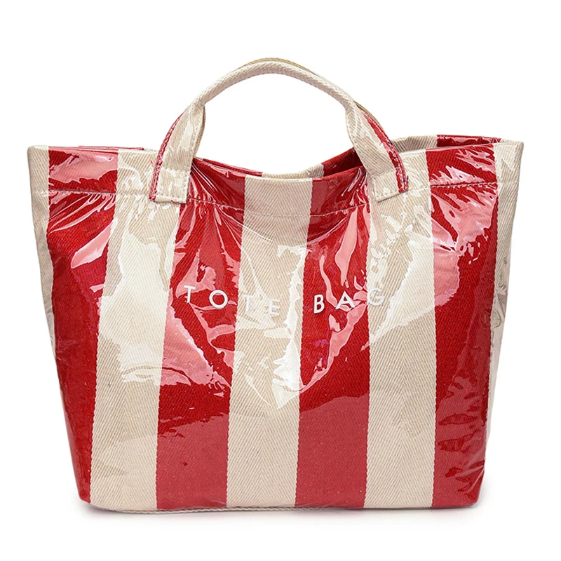 

Waterproof PVC Women Tote Bag Large Capacity Jelly Handbag Casual Top Handle Bags Suitable Shoulder Bag Daily Work Travel Pack
