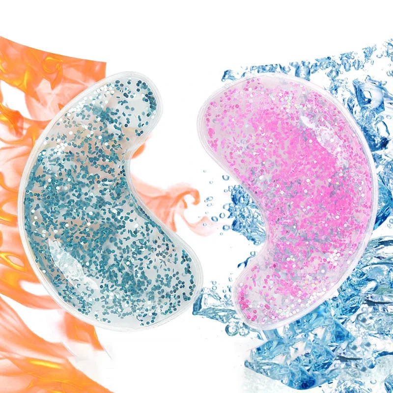 1 paio di Gel Eye Bag Patch Riutilizzabile Gel Eye Ice Pack Hot Cold Eye Patch Riutilizzabili Gel Eye Cooler Riscaldatore Patch Allevia Il Gonfiore