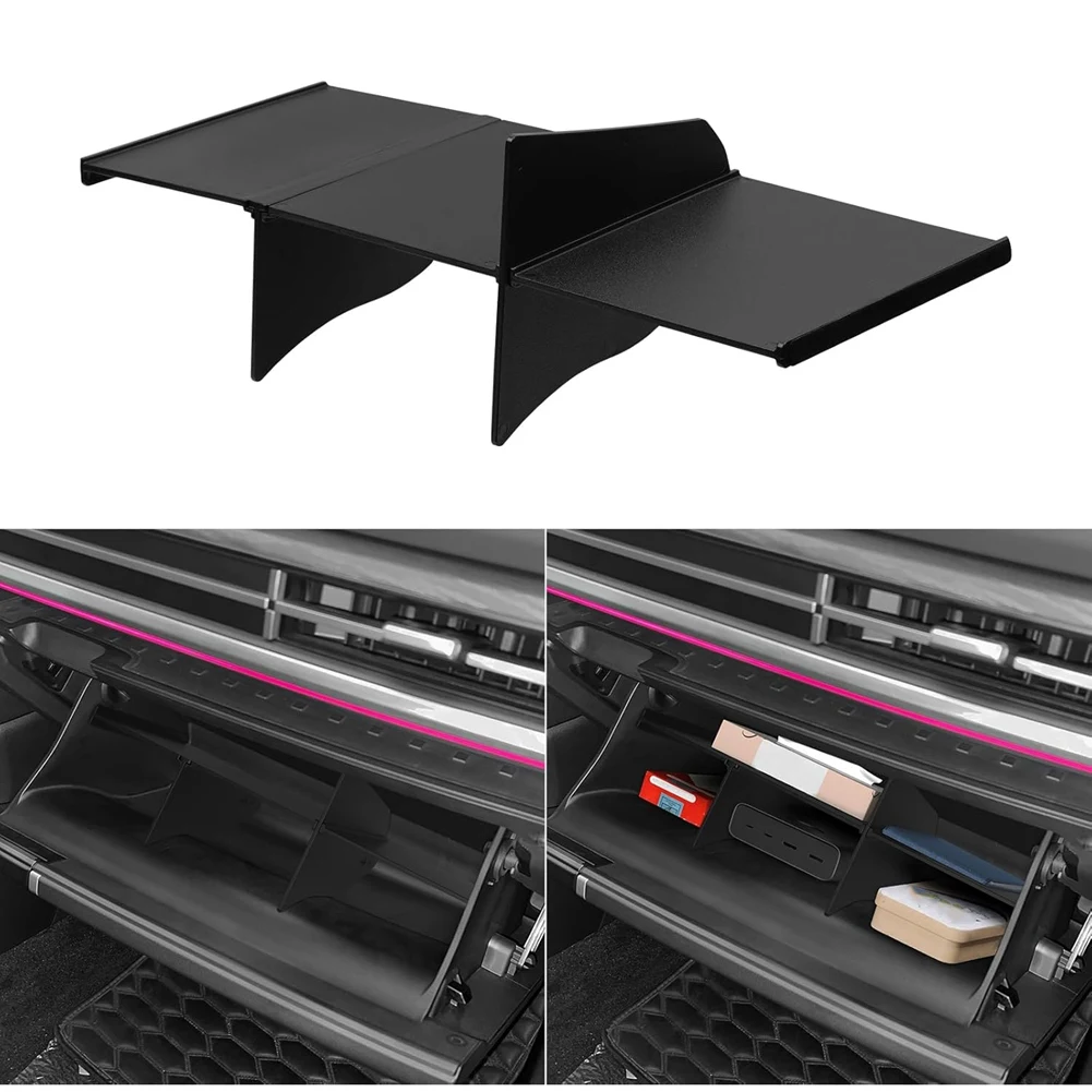 AB61-Car صندوق القفازات مقسم لشركة هيونداي سانتا في 2024 2025 اكسسوارات التقسيم المنظم صندوق القفازات مساحة التخزين #5