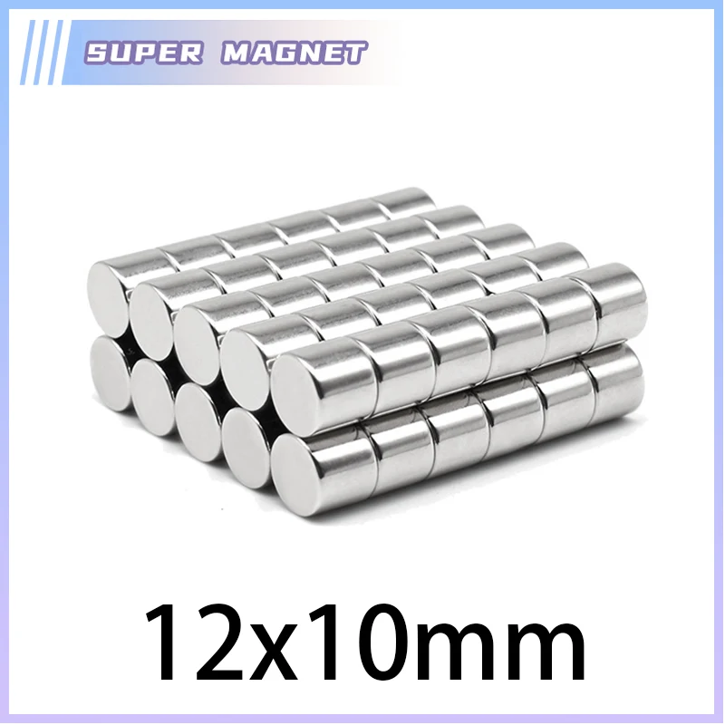 5/10/20/30/50PCS 12x10 mm owerful Strong Magnetic Magnets N35 Permanent Neodymium Magnets 12x10mm Round Search Magnet 12*10