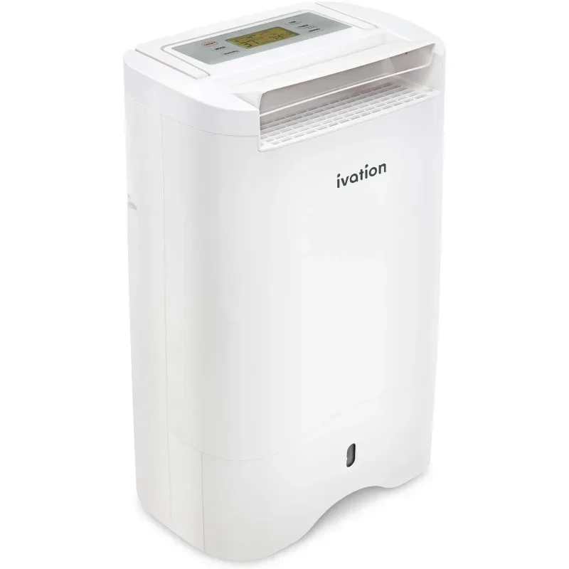 Ivation 19 Pint Small-Area Desiccant Dehumidifier Compact and Quiet - with Continuous Drain Hose for Smaller Spaces, Bathroom