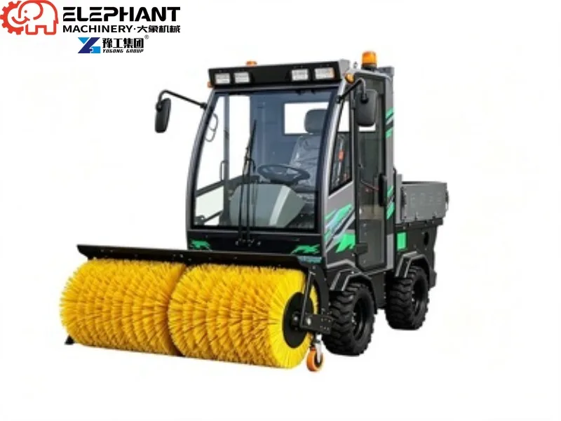 Heavy Duty Self-Powered Snow Road Sweeper Efficient Driven Snow Removal Machine For Street Cleaning
