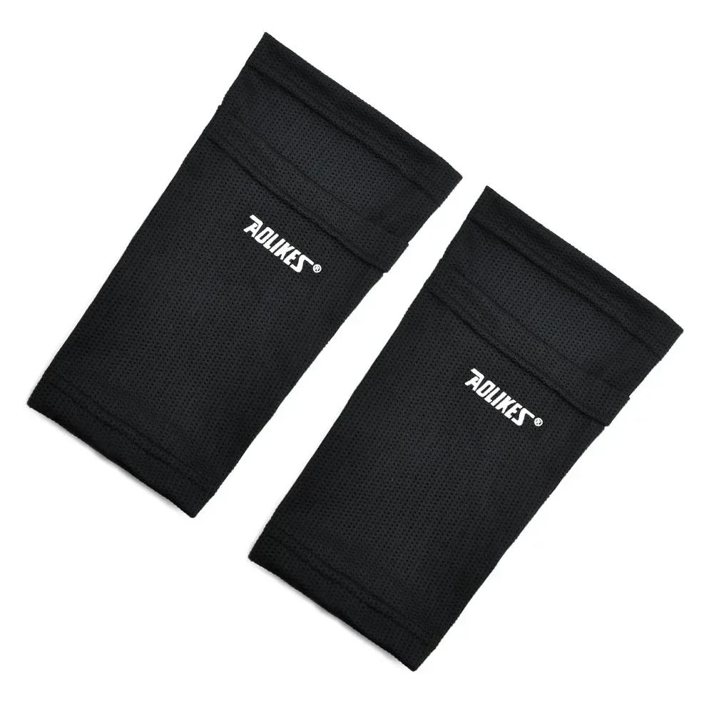 

1 Pair Of Football Shin Support Socks Mesh Heat Dissipation And Breathable Men's Outdoor Football Sports Pocket Leg Socks
