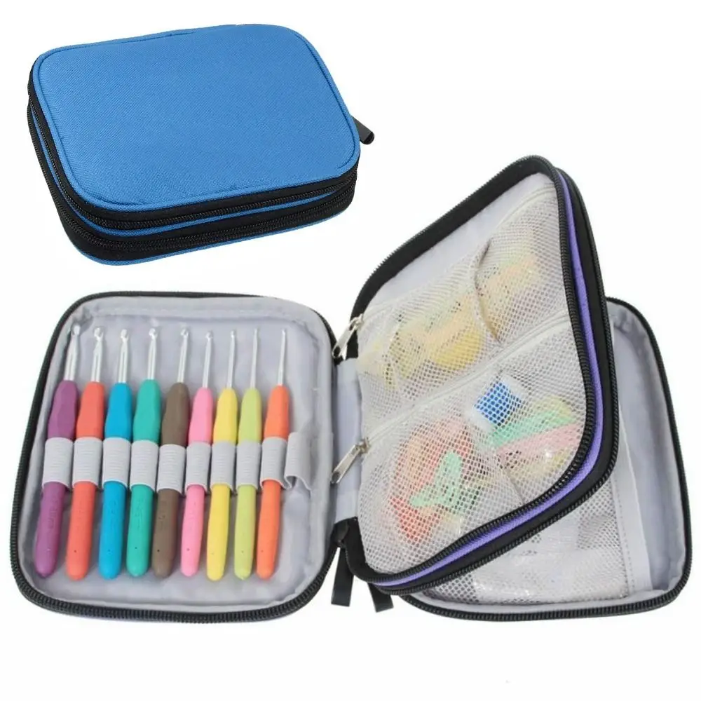 Portable Knitting Needles Case Lightweight Easy to Hold Needles Travel Organizer Durable Large Capacity Crochet Needle Case