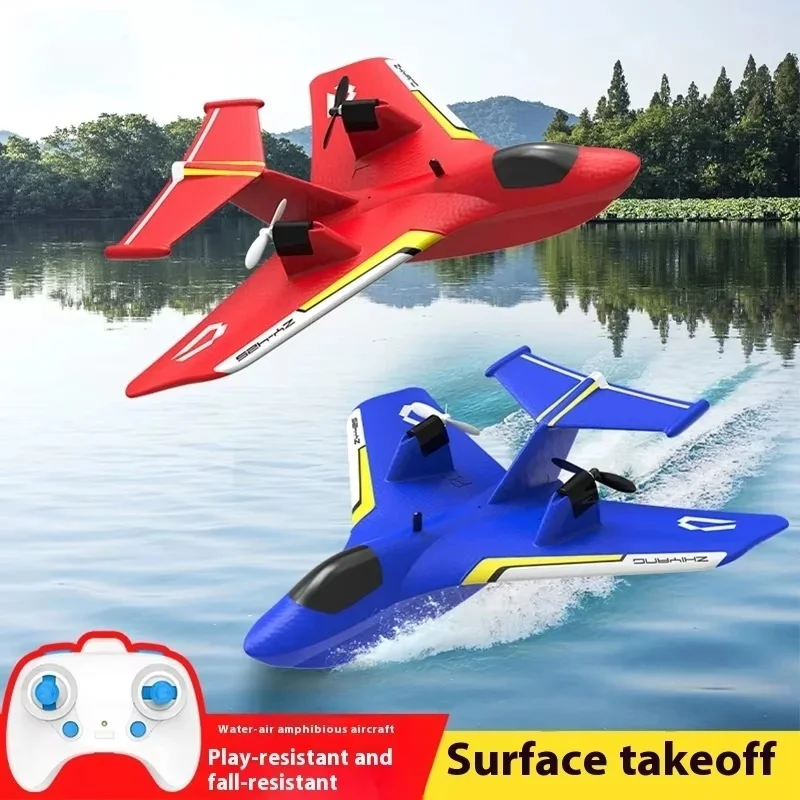 Zy-425 Aereo RC per Bambini - Aereo Telecomandato Giocattolo ad Ala Fissa per Water Land Air Play Modello Anti-Goccia Regalo per Bambini