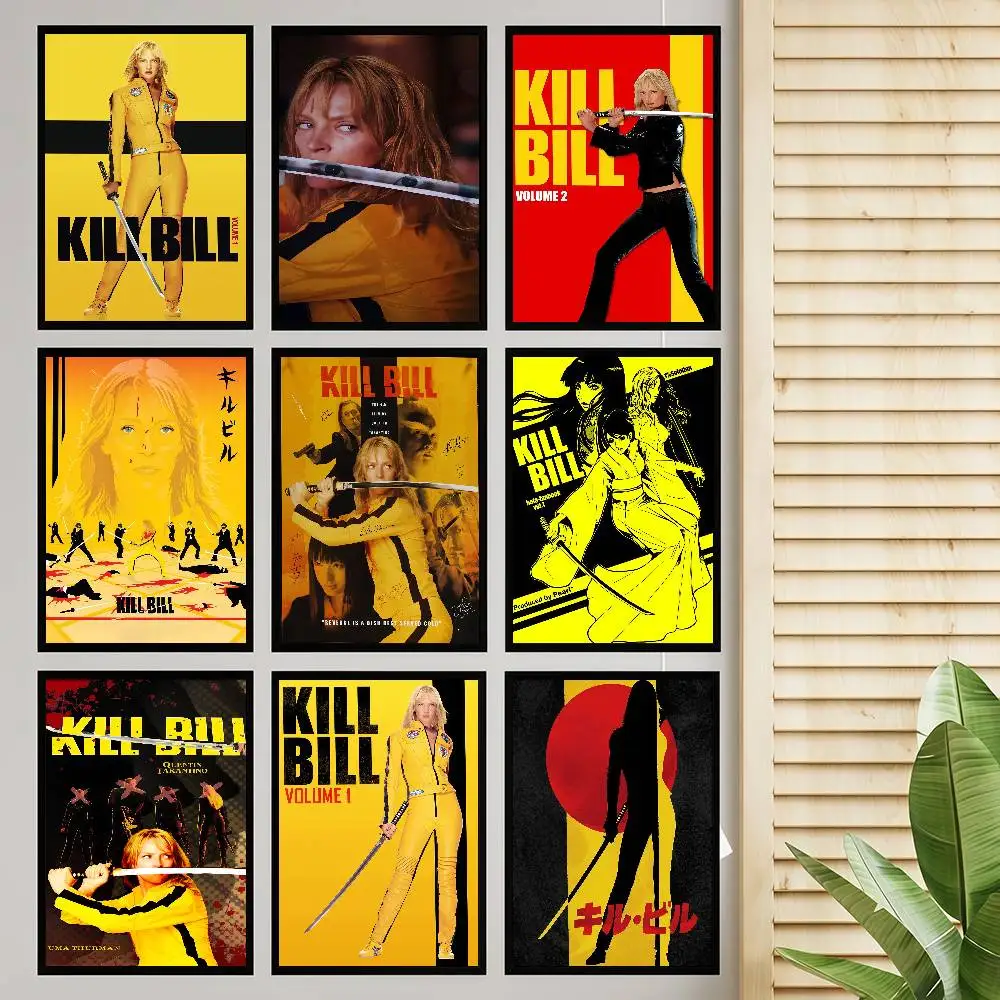Film K-Kill Bill klassische Vintage-Poster, wasserfester Papieraufkleber, Kaffeehaus, Bar, Heimdekoration