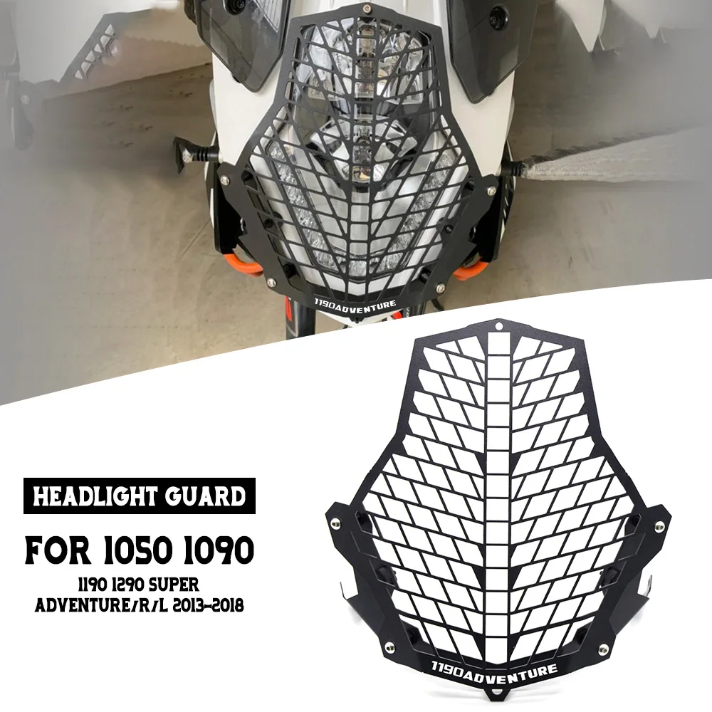 

For 1050 1090 1190 1290 Super Adventure/R/L 2013 2014 2015 2016-2018 Motorcycle Headlight Guard Mesh Grille Protector Accessorie