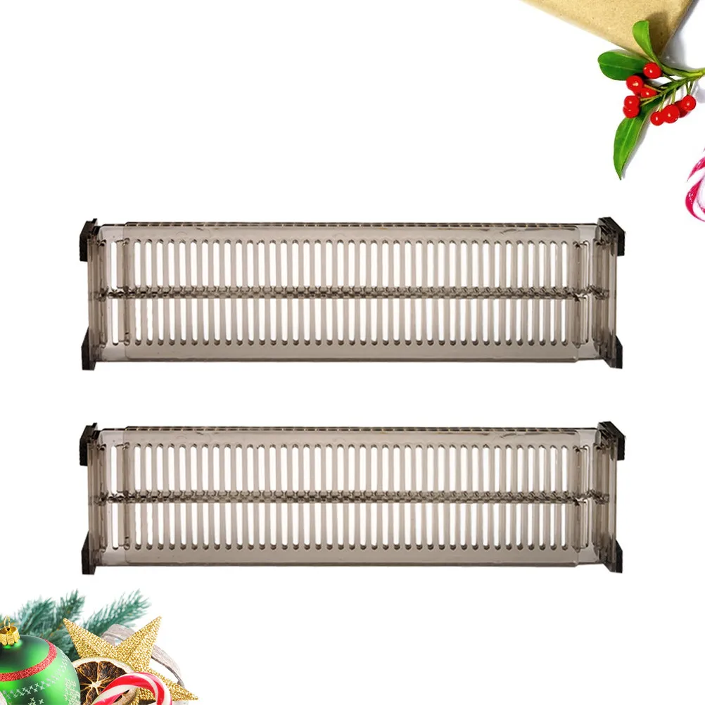 2Pcs Flexible Plastic Drawer Divider Plate DIY Storage Splitter Organizer for Closet Drawers Socks Ties Makeup Stationery