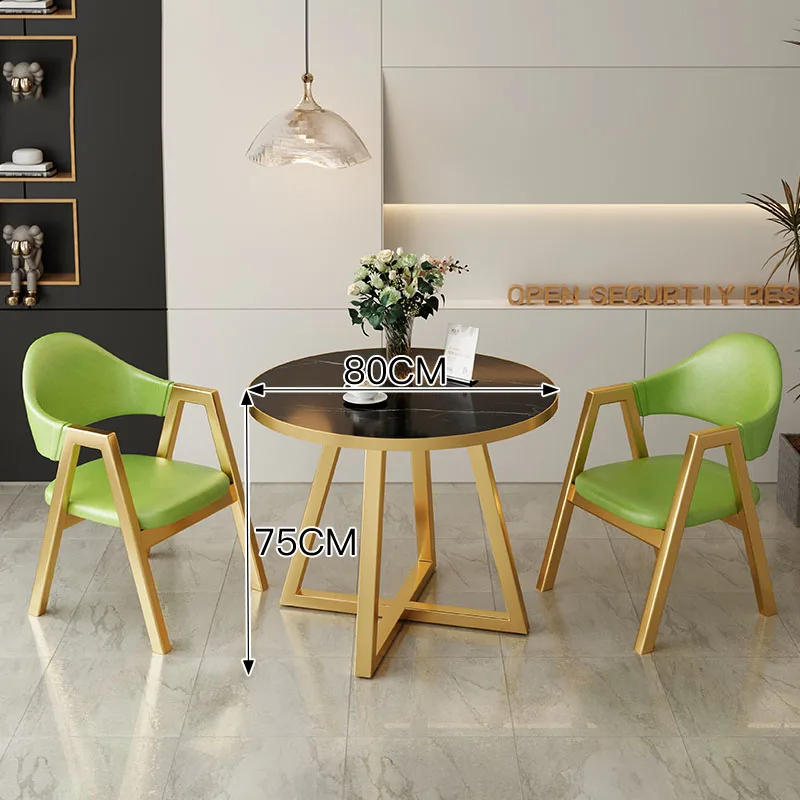 Marble Metal Coffee Table Living Room Dining Round Small Tea Circle Tea Tables Dining Nordic Modern Mesa Garden Furniture Sets