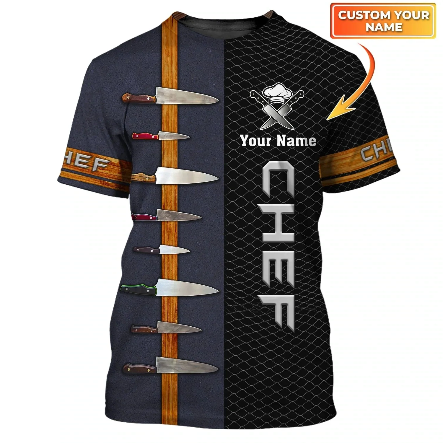 Chef works shirt Summer mens t shirt Custom name Chef 3D all over printed Unisex Tshirt Cooking Shirt Casual sports T-shirt DT49