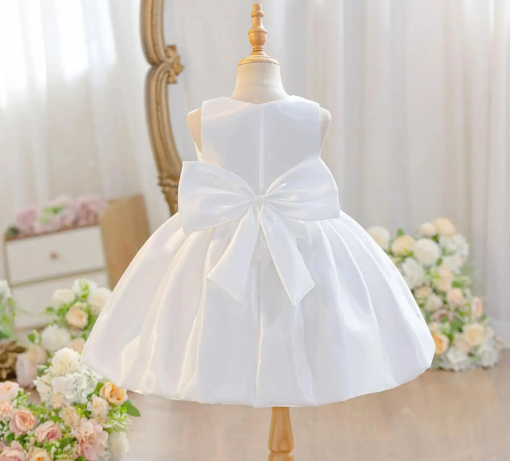 

Платье для девочки на день рождения с большим бантом, детское праздничное платье, бальное платье для девочек
