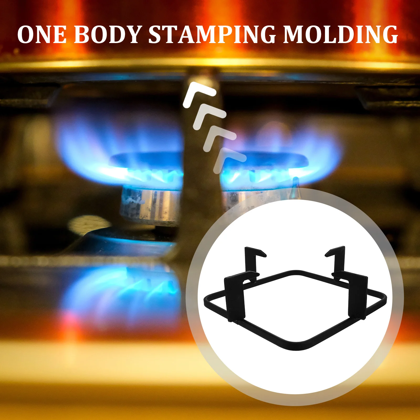 

Non Slip Cast Iron Gas Stove Holder 19.8cm Wok Pan Support Rack Metal Burner Stand Durable Kitchen Hob Grate Universal Fit