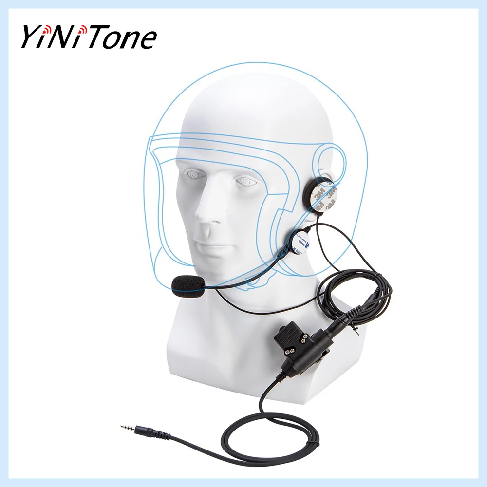 

Motorcycle Helmet Microphone Headset with U94 PTT Adapter For iPhone Samsung HTC Cellphone Ham Two Way Radio walkie talkie