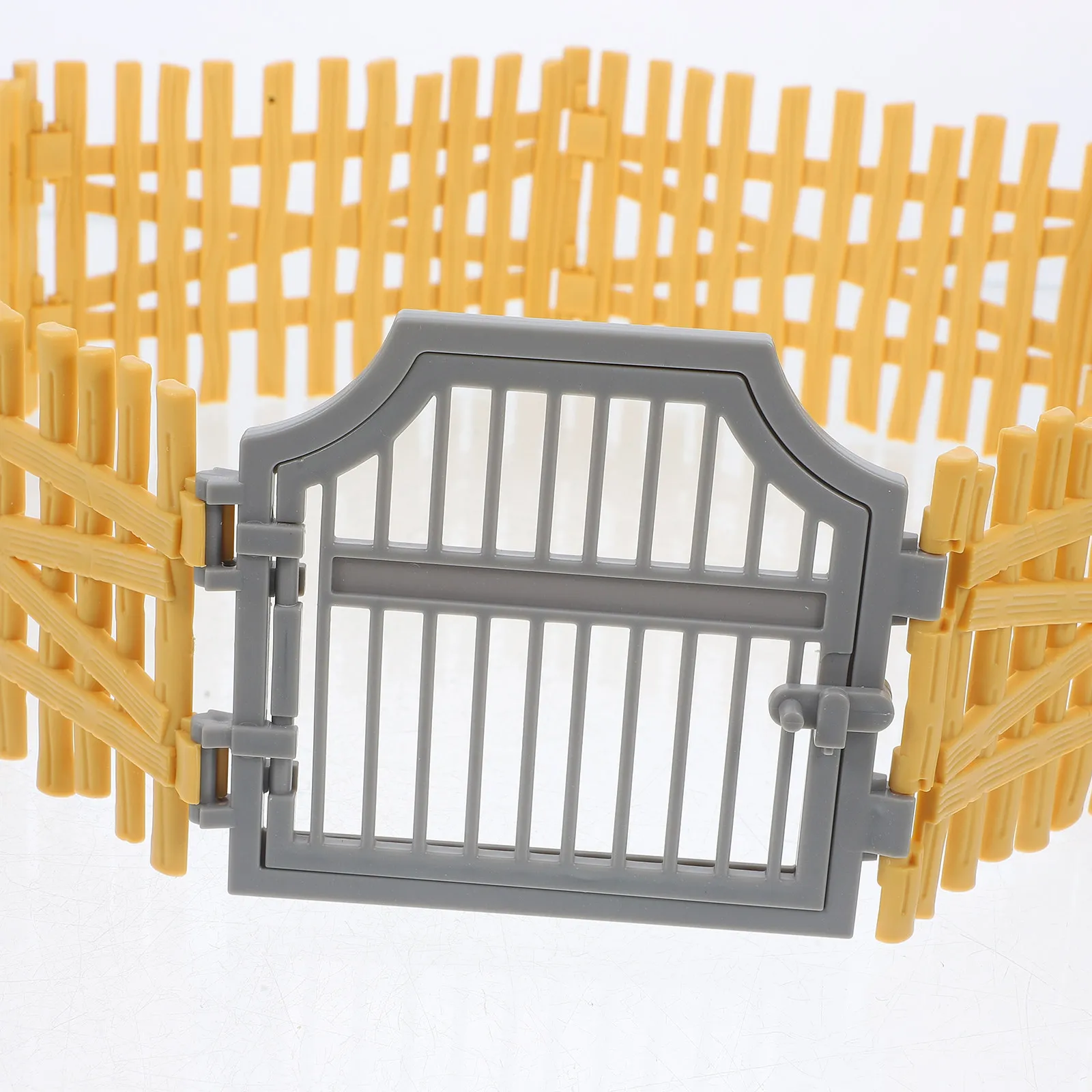 

1Set Farm Fence Simulation Props Horse Stable Fence Mini Panels DIY Sand Table Layout Toddler Playset Horse Stable Playset