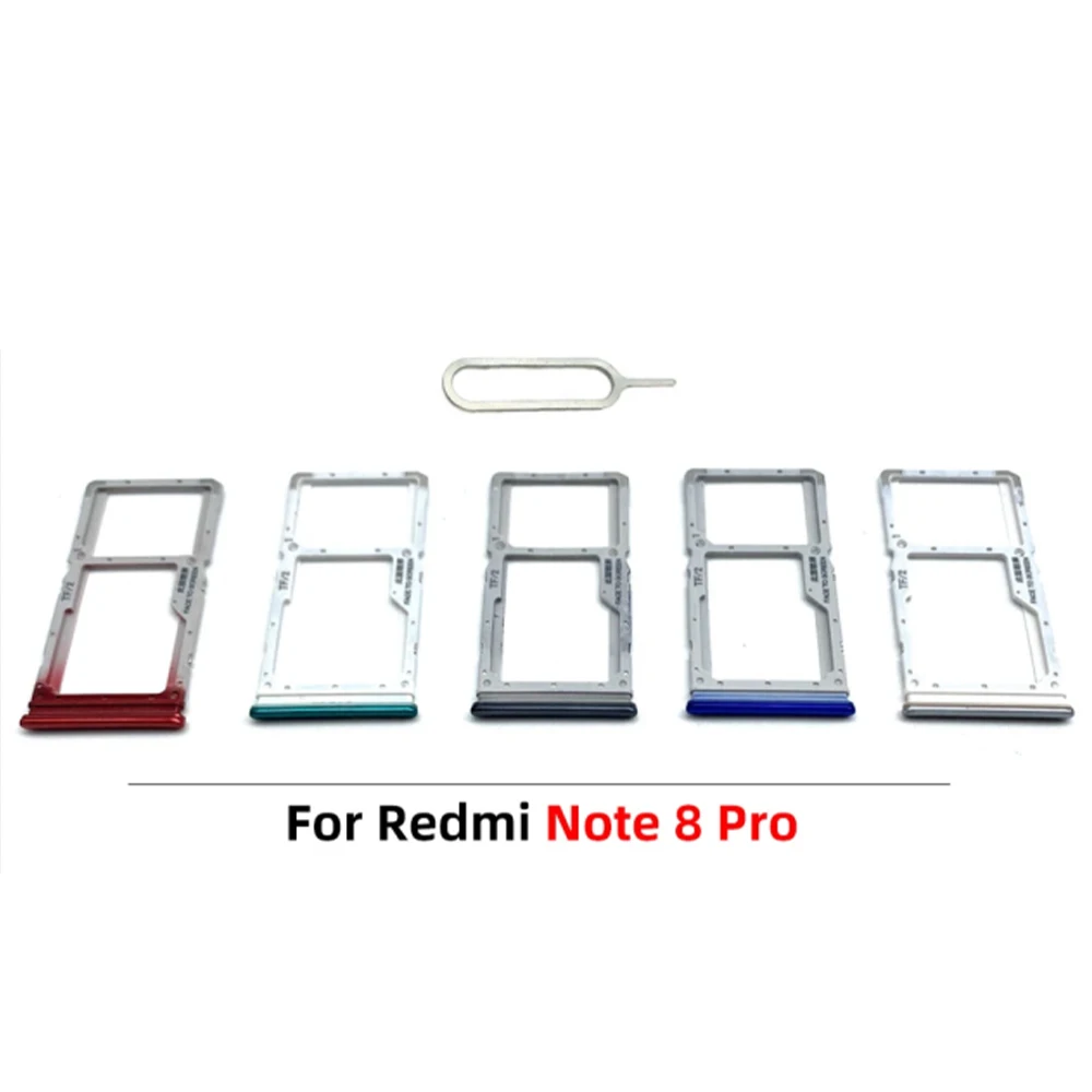 NEW Dual Card SIM Card Holder Tray chip slot drawer Holder Adapter Socket Repair part For Xiaomi Redmi Note 8 Pro Note 8T 8