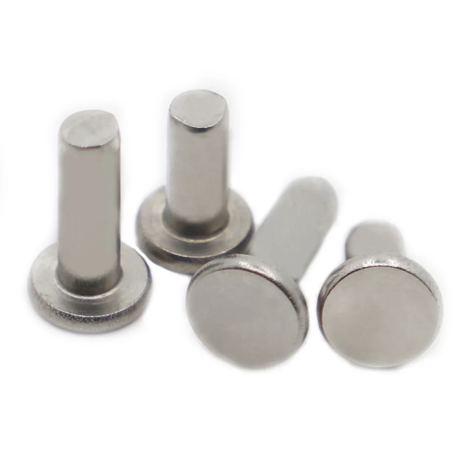 5 50 Stück Edelstahl-Vollnieten, selbststeckend, zum Aufklappen von Nieten, Nagelschrauben, flacher runder Kopf, GB109, M2, M2,5, M3, M4, M5, M6 – Detail 3