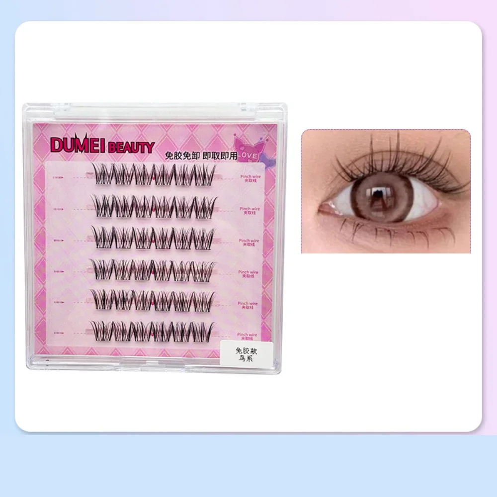 

Glue-free False Eyelashes Eyelash Extension Segmented False Lashes Fluffy Thin Stems for Woman Novice DIY Eyelashe Makeup Tool