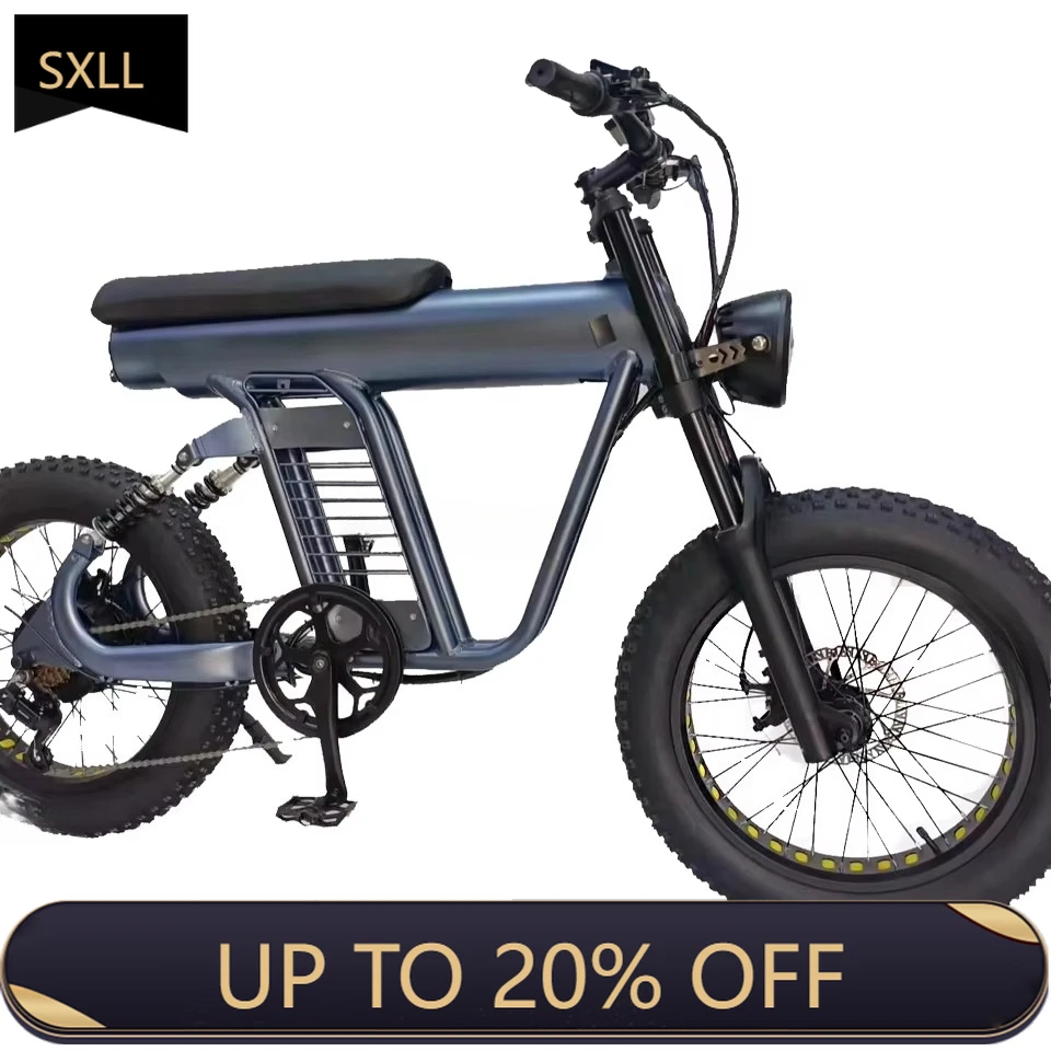 

SXLL 1200W Powerful Rear Hub 48V 20Ah Lithium Battery Brushless Detachable 7 Speed Free Shipping Fat Tire Electric Mountain Bik