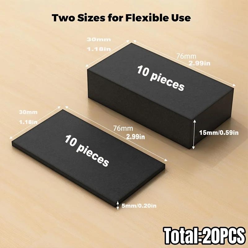 Mixed 20pcs EVA Foam Double-sided Adhesive Furniture Wall Protector,Headboard Stoppers,Cushioning Bumper For Bed Sofa Bench Desk