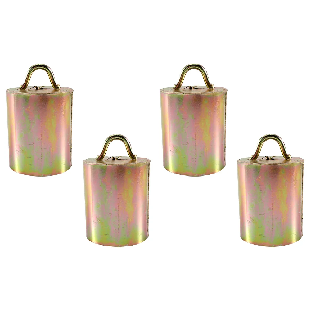 

4pcs Cow Bell Galvanized Alloy Durable Loud Anti Lost Bells For Livestock Horse Sheep Grazing Farming Accessories Instrument