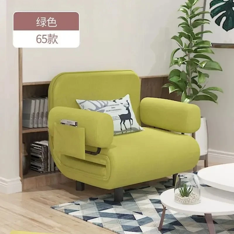Folding movable sofa bed Multi-functional dual-purpose double small living room bedroom washed single small house lounge chair