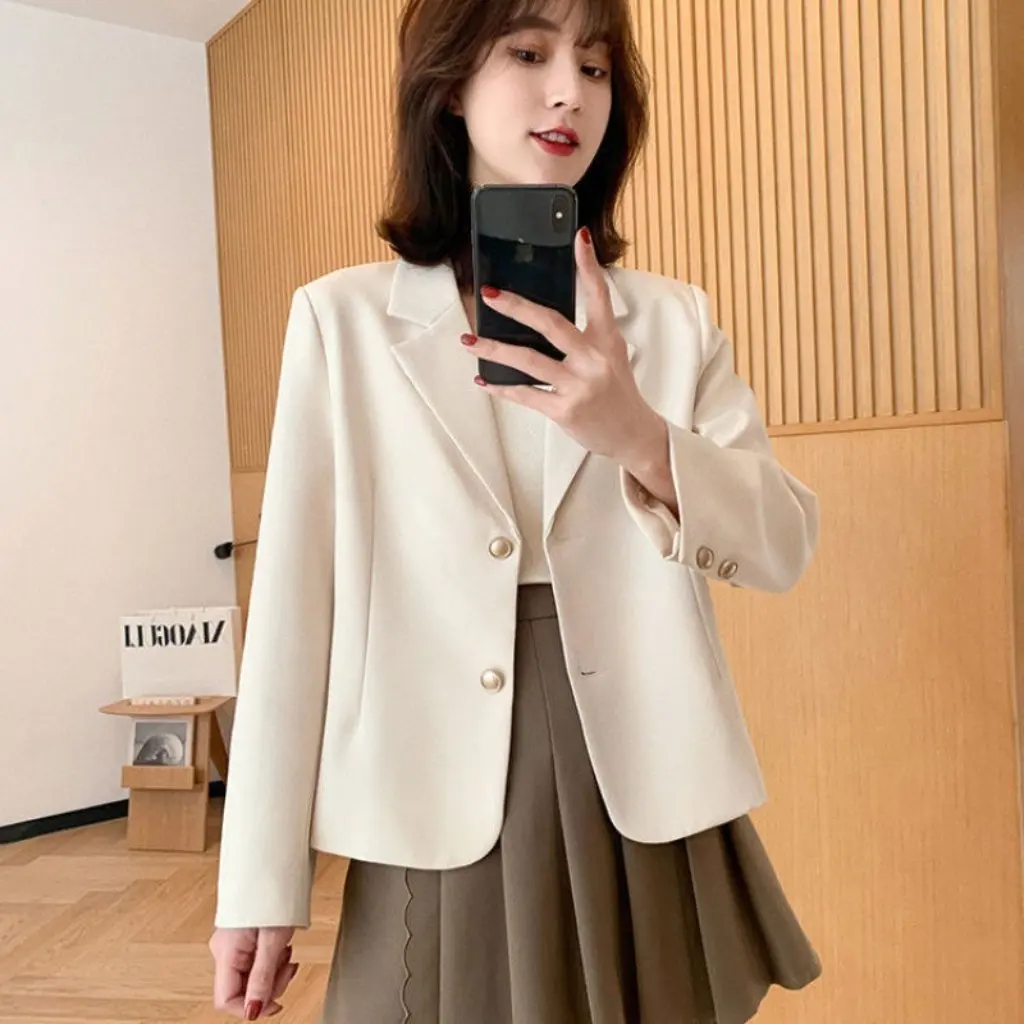 Women's Casual Niche Design Non-Ironing Suit Jacket High-Quality Short Style Spring Fashion