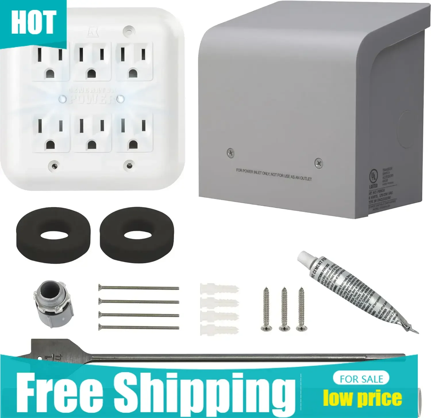 

Многофункциональный портативный генератор MultifunctionalCorporation WKPBN30, комплект для передачи энергии через стену, без указания размера, EMW3790037