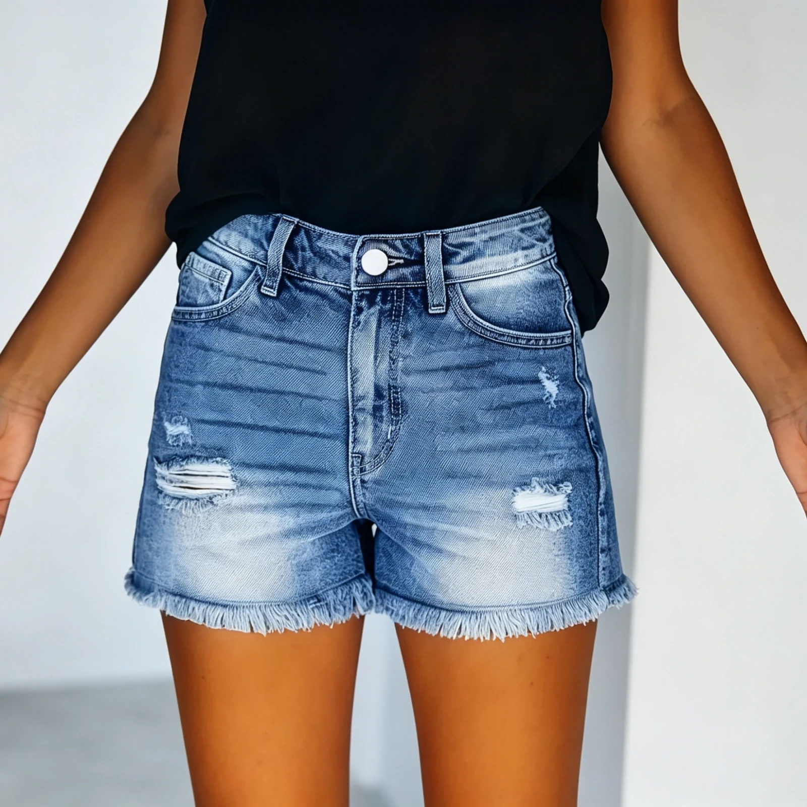 Damskie szorty jeansowe plus s – Denim Shorts Women recenzja i cena