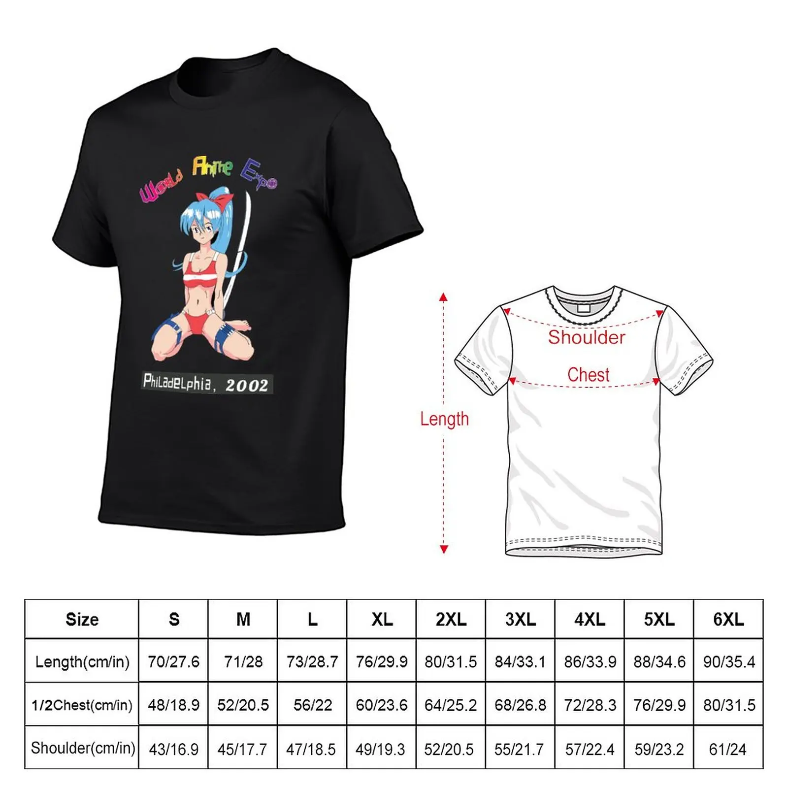 New World Anime Expo 2002 Authentic T-Shirt boys white t shirts T-shirt for a boy vintage clothes Men's clothing