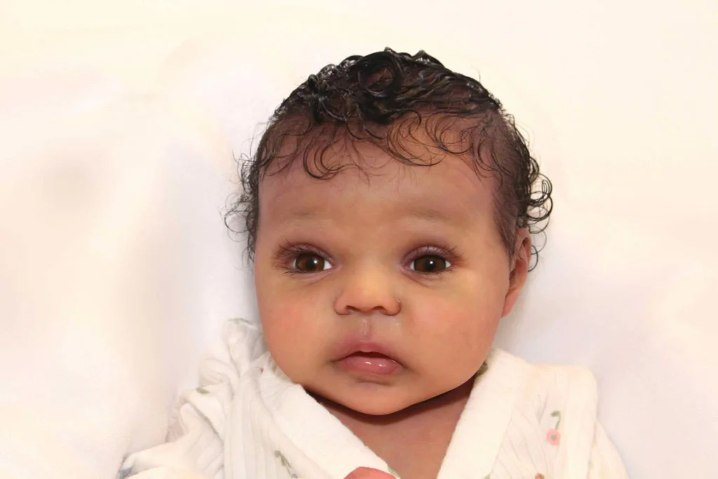 Amayven Kit bambola rinata Nuovo arrivo 19 pollici non finito non verniciato vuoto parti di bambola fai da te corpo di stoffa occhi casuali bambola d'arte da collezione