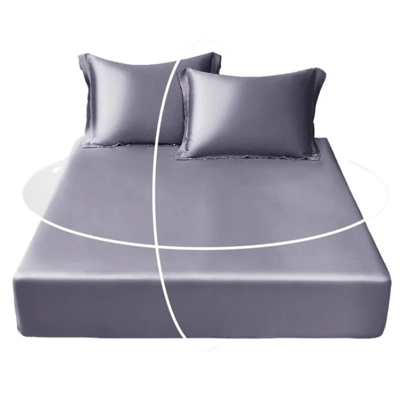 

Silk fitted sheet single piece bedspread 100% mulberry silk Simmons non-slip fixed mattress dust cover